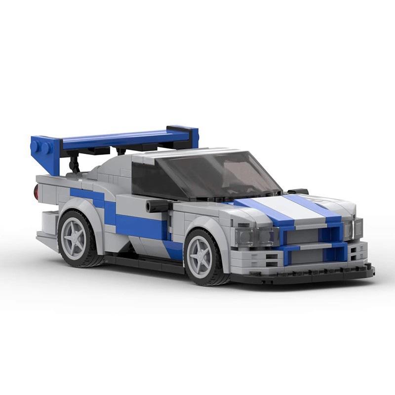 MOC 8 Grid Car Speed Series Nisang RS4 Sports Car Assembled And Inserted Boy Toy 8 To 12 Years Old