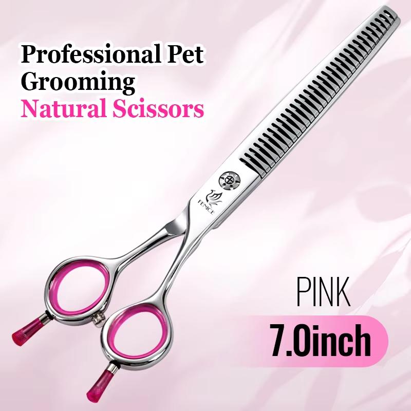 Fenice Professional JP440C steel 7.0/7.5 inch pet dog grooming scissors fluffy thinning shears for pet tijeras peluquería canina