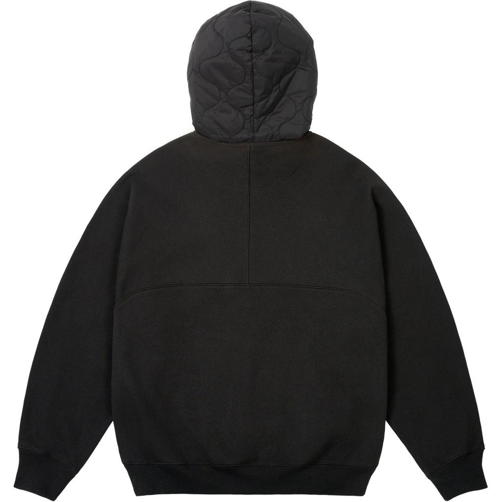 Palace Baffled Font Hood Black Unisex Tops P27CS190