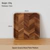 Acacia Wood Herringbone Square Serving Trays