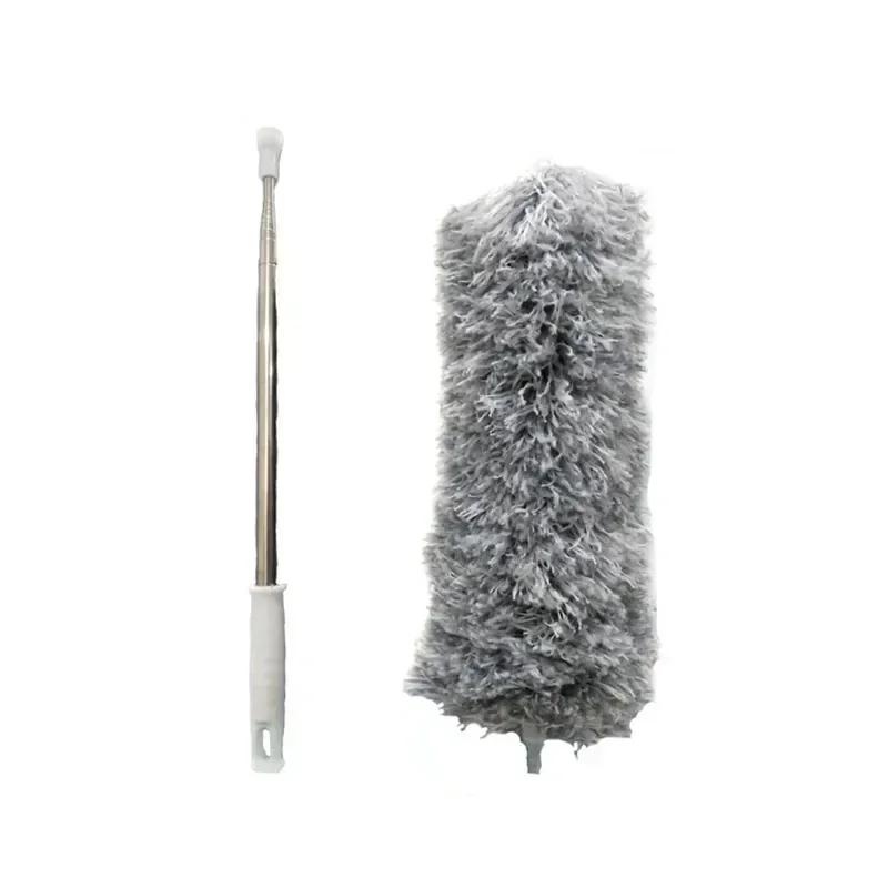 Grey Microfiber Duster Extendable Duster Cleaner Brush Telescopic Catcher Mites Gap Dust Removal Dusters Home Cleaning Tools