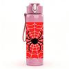 1PC Red Spider Web Arachnid Print 750ml Color Plastic Sports Water Bottle Leakproof Flip Straw Lid Suitable for Sports Office Home Use