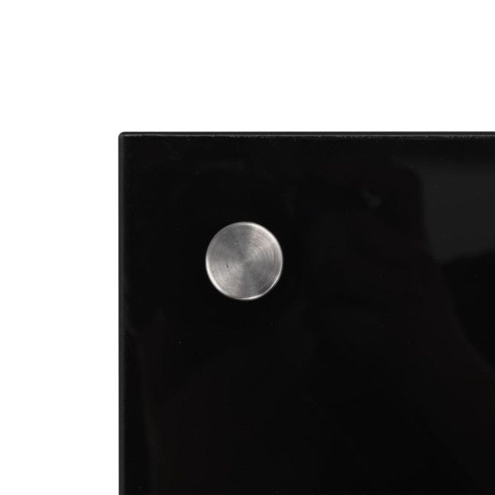 VidaXL Dosseret de cuisine Noir 90x60 cm Verre trempé 249489