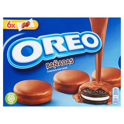 Oreo Cocoa Cookies With Vanilla Flavored Filling Coated With Cocoa Glaze 246 G (12 Pieces)
