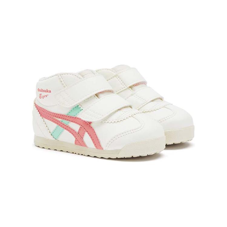 Onitsuka Tiger Mexico 66 Mid Runner Comfortable Non-Slip Shock Absorbing Wear-Resistant Mid-Top Walking Shoes Baby sneaker 1184A133-104