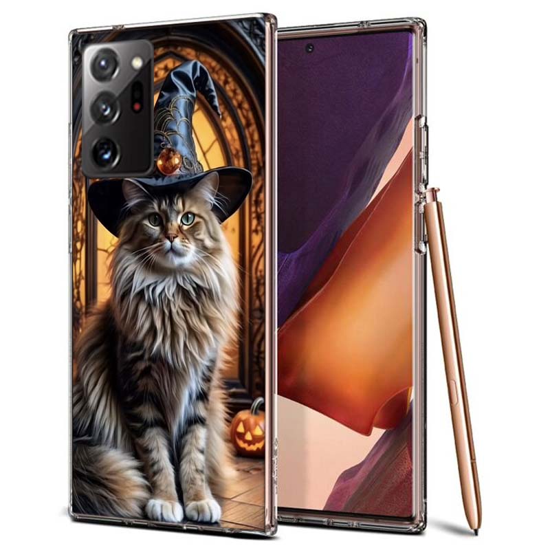 Halloweenové kouzelné kočičí pouzdro na telefon pro Samsung A55 A35 A25 A15 A07 A05S A16 A17 A26 A36 A37 A56 A57 Galaxy Note 20 10 A50S A71 A51 A
