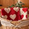 Heart Cotton Towel Red Soft Face Bath Towels Absorbent Shower Towel For Bathroom Adults Couple Wedding Valentine'S Day Gift