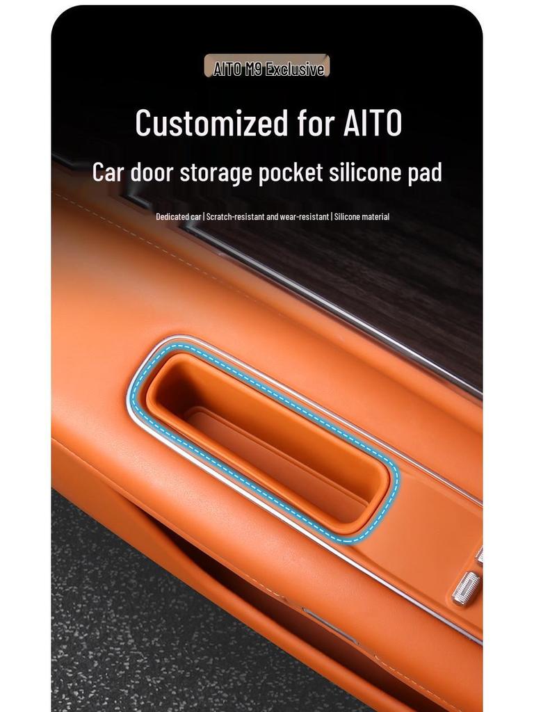 AITO M9 Auto Türglasheber Schalterpanel Silikon Aufbewahrungspad - Innenraumdekorationszubehör
