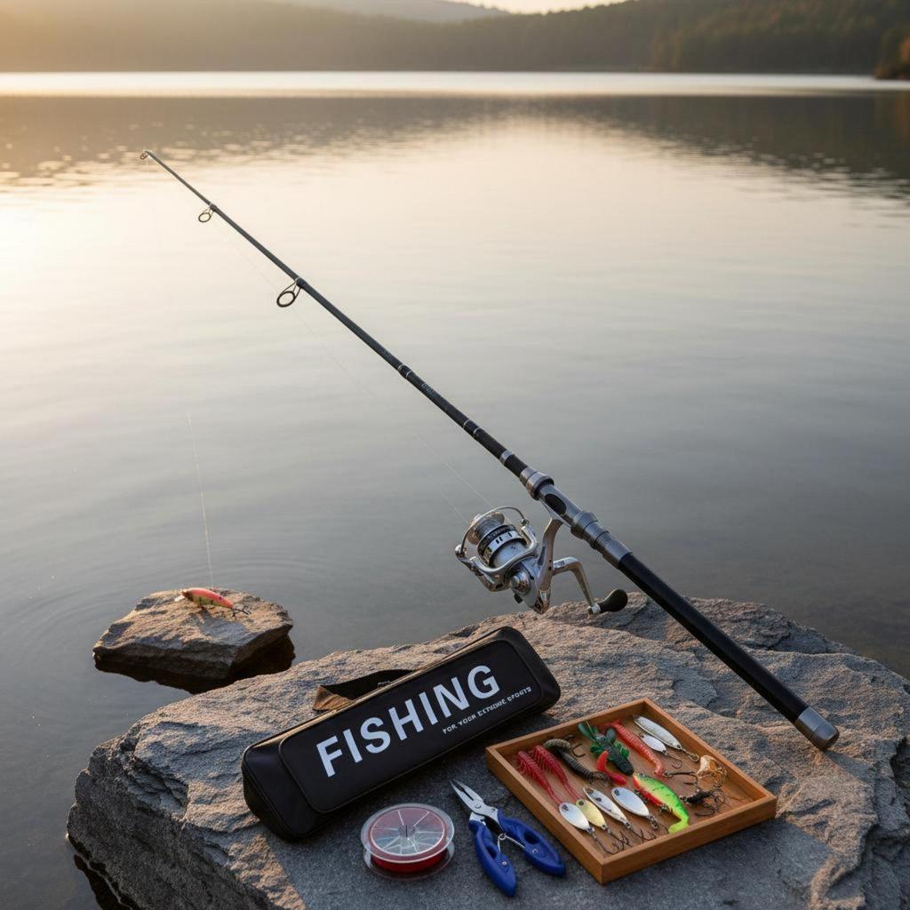 Telescopic Fishing Rod and Reel Set Carbon Fiber for Travel, Beginners