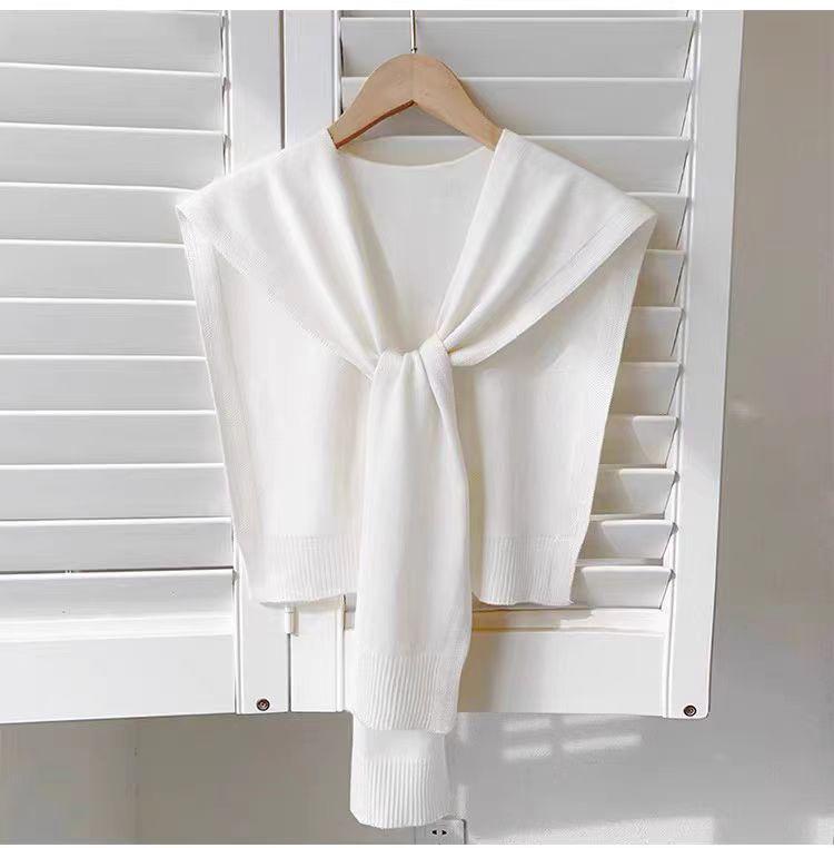 Șal Tricotat de Vară pentru Femei - Stil pentru Aer Condiționat, Articol Exterior Cheongsam High-End pentru Protecția Umerilor și Gâtului, Ideal pentru Rochii.