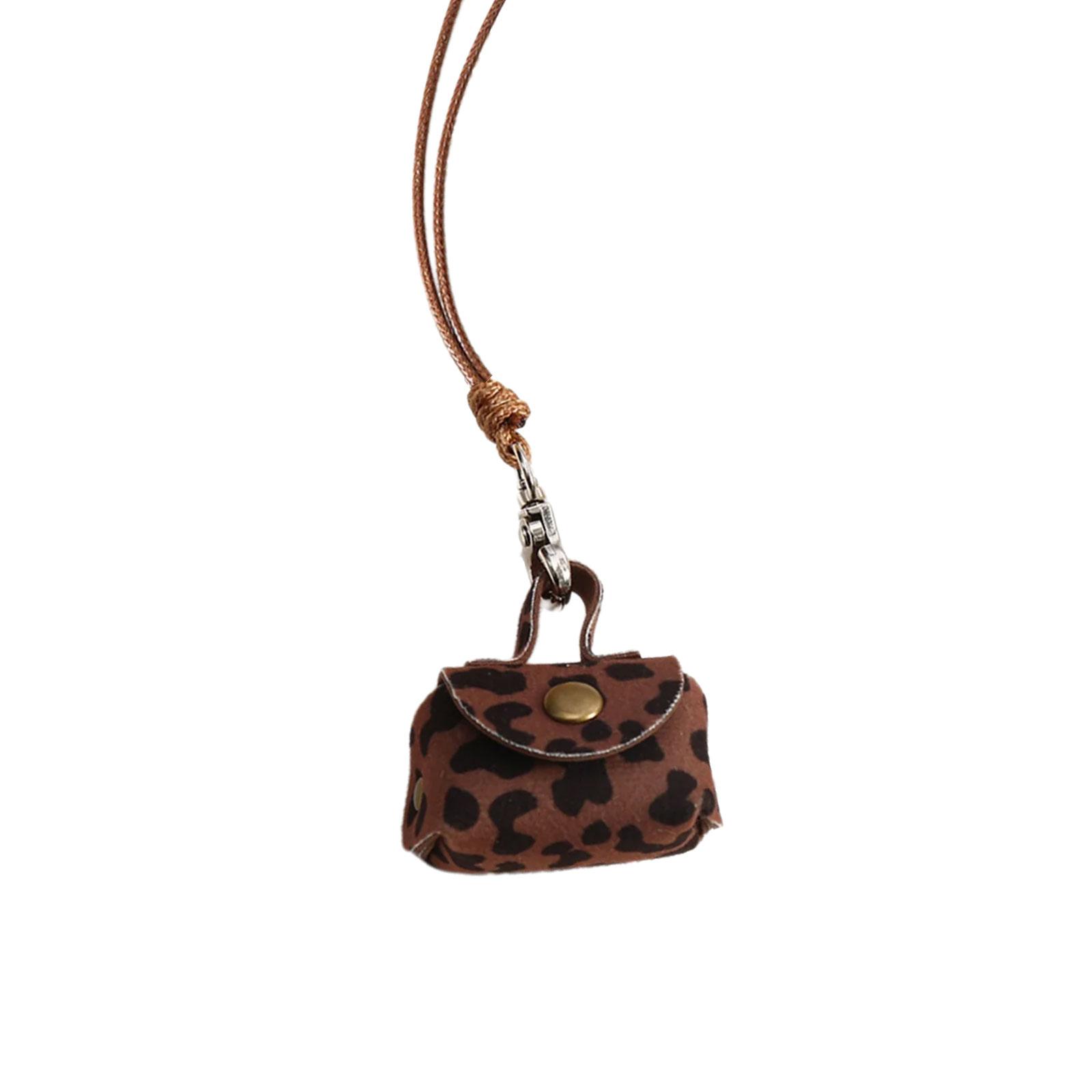 

Ретро-стилі підвісний кулон намисто з підвісною сумкою на шиї зі шкіряними матеріалами для навушників та монет, портативний та міцний 2
