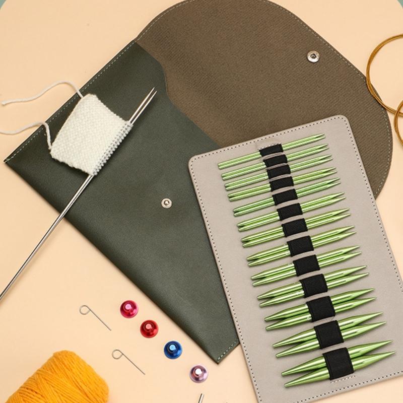 13 Paare austauschbares Stricknadel-Set 3mm-10mm mit Etui Aluminium Rundstricknadel für Strickanfänger