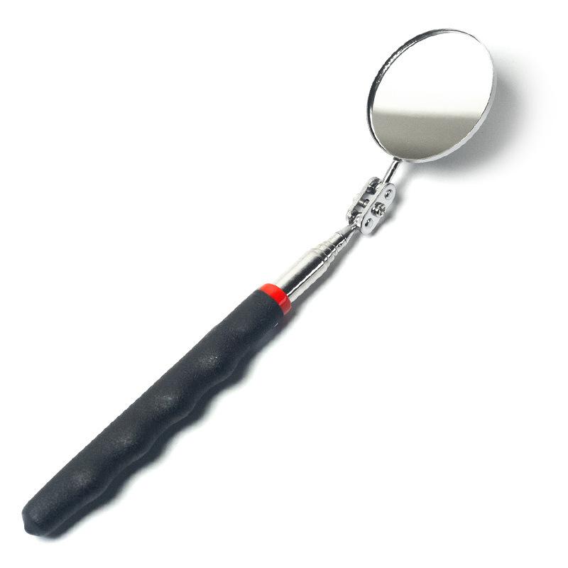 Portable Retractable Metal Inspection Mirror with Pen Clip - Ideal for Car Chassis and Auto Repair Tools