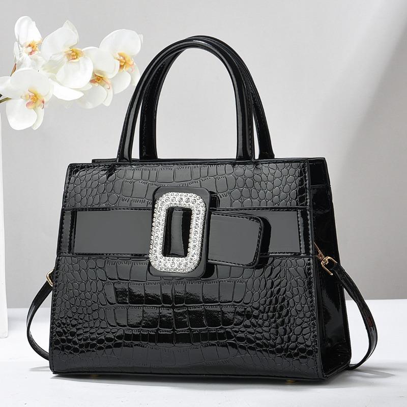 Large Capacity Patent Leather Women's Bag 2024 Luxury Women's Handbag Shoulder Tote Bag Designer Elegant Ladies Crossbody Bag