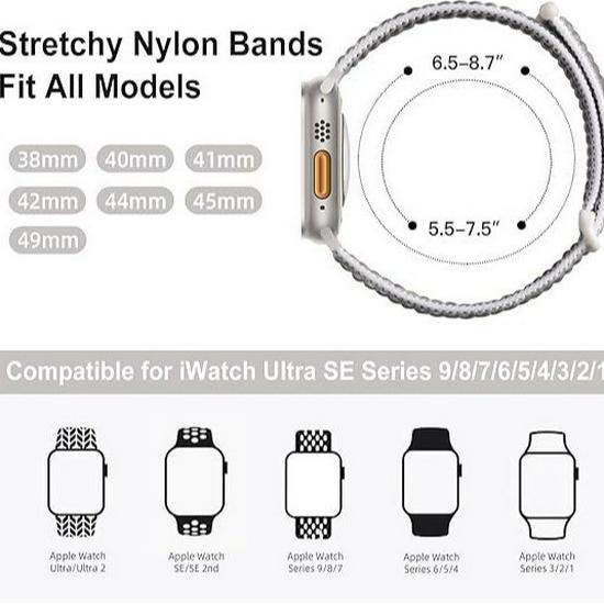 Compatible Double-Loop Nylon Watch Band for Apple Watch (iWatch987)