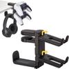 Rotating Arm Under Desk Earphone Holder Adjustable 2-in-1 Headset Support Hook Desk