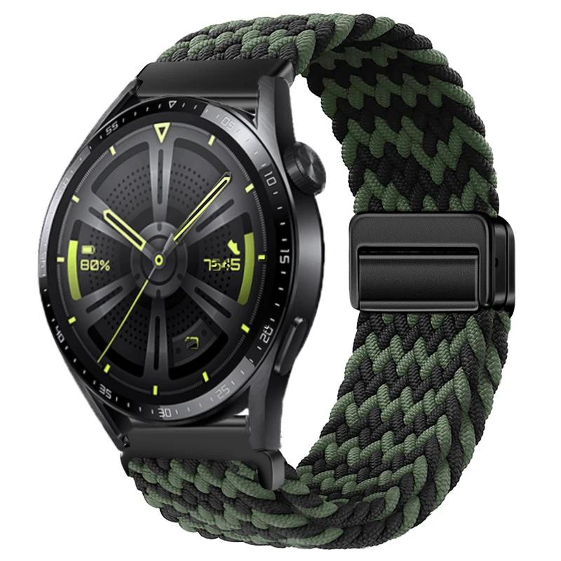 22mm 20mm Nylon Braided Strap For Huawei Watch 4/3/GT4-3 Samsung Watch 6/5/4/3 Fabric Bracelet Wristband Amazfit GTR 4/GTS4 Belt
