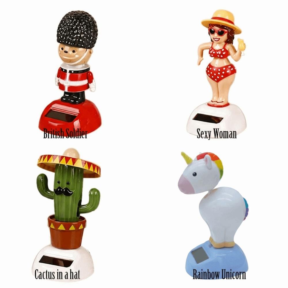 Newest Home Ornament Gift Solar Powered Swing Dancing Flip Flaps Toy Shaking Moving