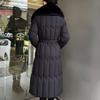 Taglie Forti L-7XL Moda Giubbotti Invernali Donna Parka Lunghi con Cappuccio Grande Collo in Pelliccia Sintetica Ampio Caldo Soprabito Casual Cappotti da Donna con Cintura