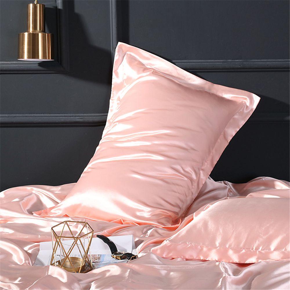 

Decoration Home Decor Skin-friendly Pillowcase Mulberry Silk Pillowslip Pillow Case Pillows Cover розовый