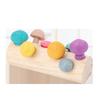 Concentration Wooden Mushroom Grip Training Toy Children Learning Coordination