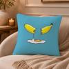 banana Cushion Cover Anti-dustmite Pillowcase Invisible zipper silky short plush Sofa cushion cover