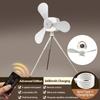 Home Quiet Ceiling Fan with Night Lights and Remote Control 8000mAh USB Rechargeable Outdoor Camping Tent Ceiling Fan Light