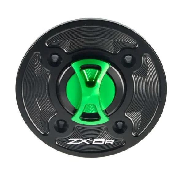 For KAWASAKI ZX-6R  ZX6RR 2019 2020 2021 2022 2023 2024 2025 CNC Fuel Gas Tank Cap Cover Aluminum Keyless Motorcycle Accessories NO.01