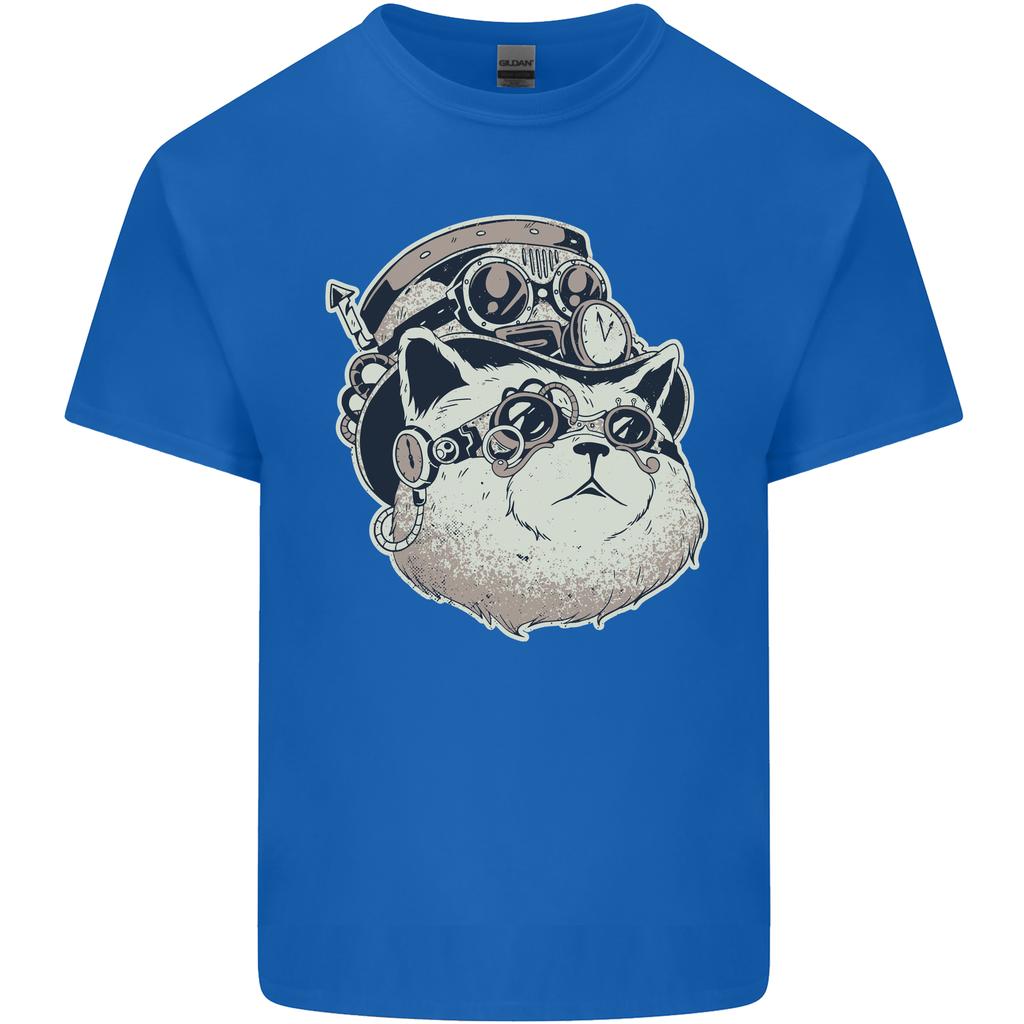Steampunk Cat Unisexs Light Cotton TShirt