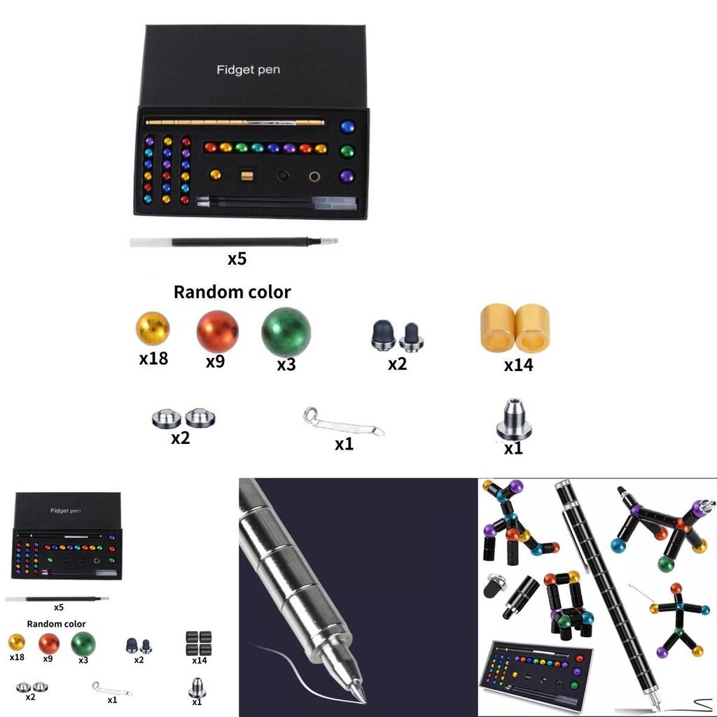 Unique Magnetic Pen For Stress Relief Sleek Design With 0.5mm Tip Perfect For Students