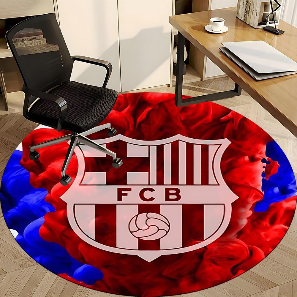 1pc Barcelona Football Office Round Area Rug, Under Office Chairs Bedroom Living Room Home Decor A1016272