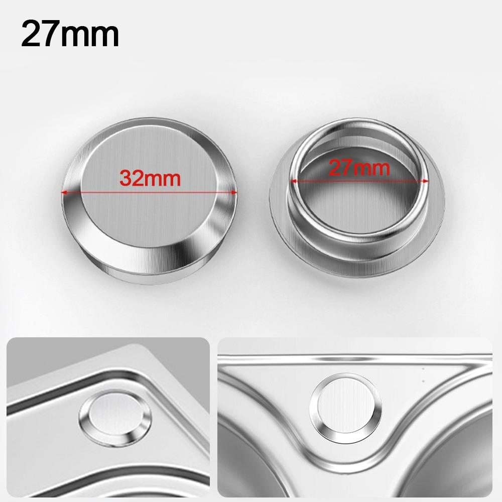 Silver Faucet Hole Cover Stainless Steel Faucet Decorative Covers Drainage Seal Plug  Bathroom