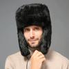 Ushanka Ski Hat Winter Russian Warm Ear Protectors Faux Fur Trapper Hats Men Cap Plush Aviation Bomber Hat