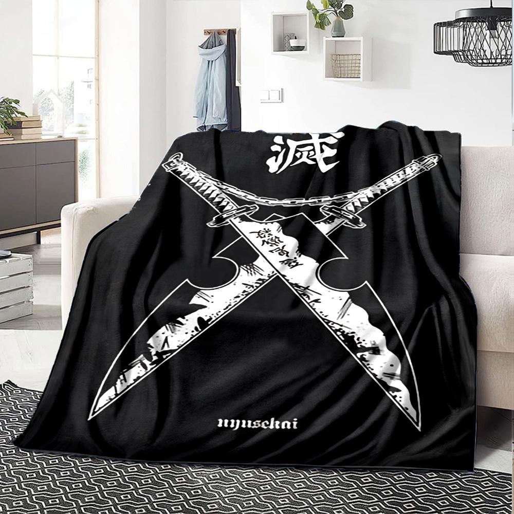 1pc Swords Chain Soft Flannel All Season Throw for Home, Office, Outdoor UseDurable Comfort Soft Warm Throw for Home