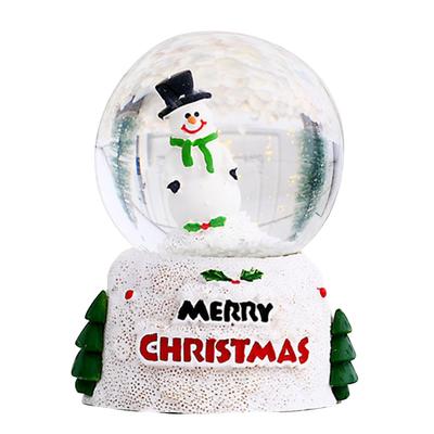 Sfera di cristallo luminosa natalizia Sfera di vetro inglese Ornamenti da tavolo Regalo per bambini della vigilia di Natale