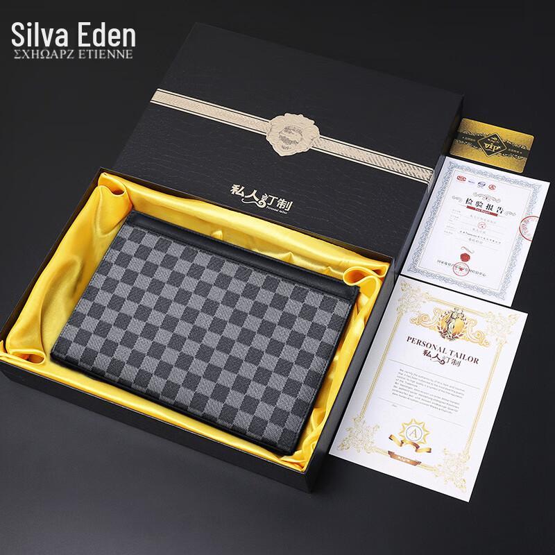 SCHWARZETIENNE Men s Genuine Leather Envelope Clutch Bag