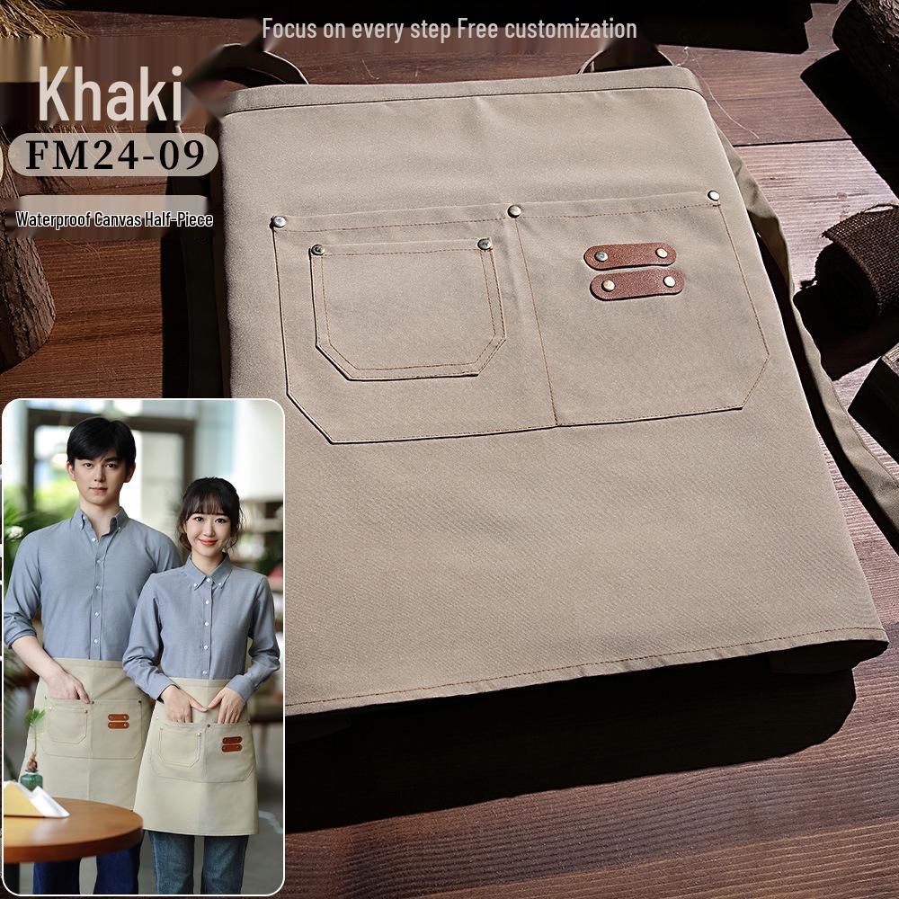 2025 Waterproof Chef Half Apron: Oil-Proof, Stackable, Custom Logo, Waist Design