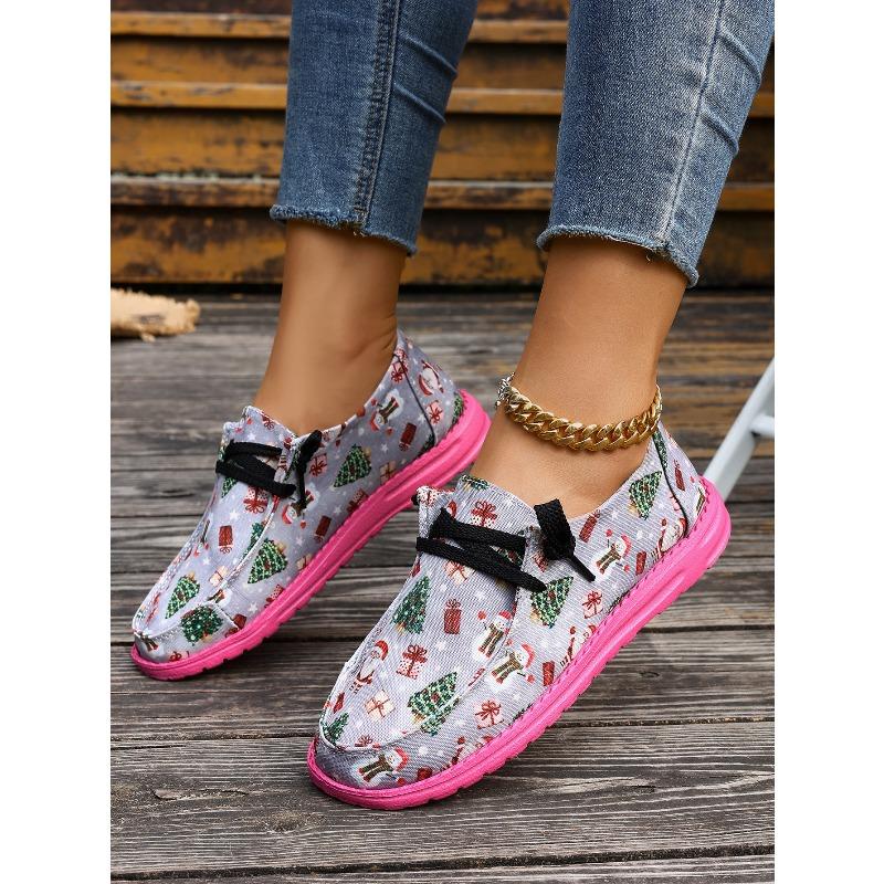 Lace-up Flat Plus-size Sneakers Women's Fall 2025 New Casual Graffiti Color-blocking Low-top Shoes