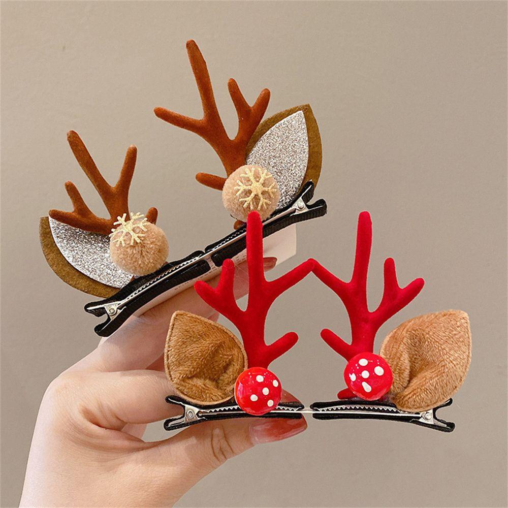 

Детские головные уборы, акриловые рождественские повязки на голову, заколки для волос с лосем, аксессуары для волос, заколки для волос с рогами