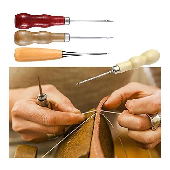 YFFSFDC 14PCS Leather Technology Leather Tools Set Hand Sewing Machine Sewing Tools Leather Tools Wax Thread Needle Sewing Thread Presser Tool DIY