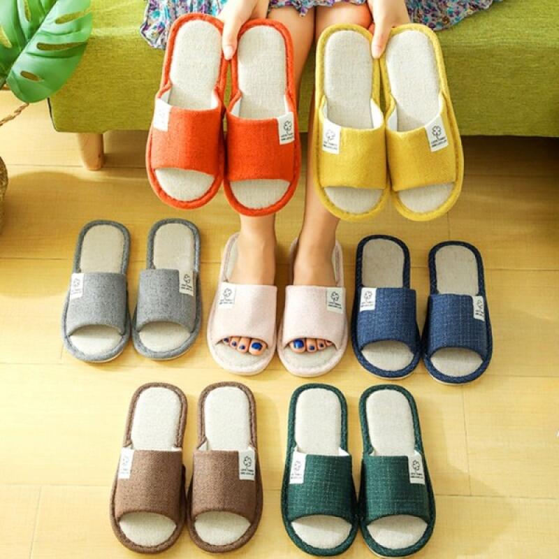 

Linen indoor slippers Navy (Men)