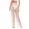 Beach Pants Sexy Hollow Out Polyester Crochet Net Women Cover Up Pants for Vacation