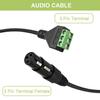 Xiatiaosann 2pcs 3-Pin XLR to Terminal Converter Adapter, 3-Pin XLR Female to Terminal Converter Cable with Driver for Speakers, Sound Equipment, Micr