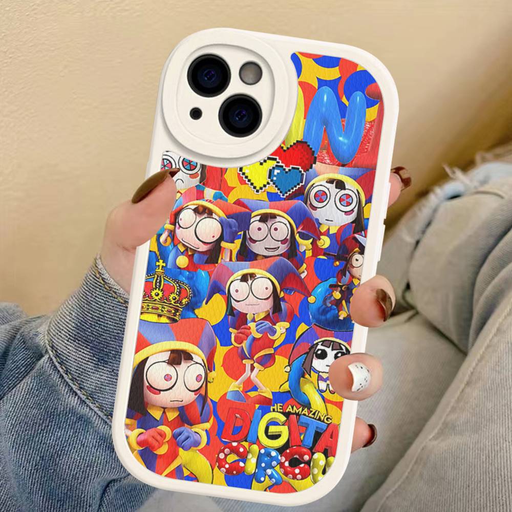 Funny A-Amazing D-Digital C-Circus Phone Case Hard Leather For IPhone 14 13 16 Mini 15 14 11 12 Pro Max Plus Fundas
