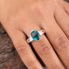 Apatite Gemstone 925 Sterling Silver Jewelry Proposal Ring Gift For Girlfriend CZR-18-11