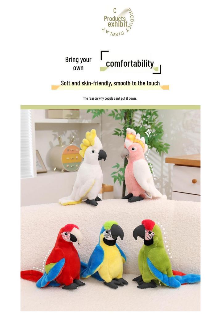Macaw Plush Bird Doll - Soft Toy for Kids, Boys & Girls Gift