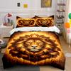 Golden Lion Face Motif. Bedding Sets Duvet Cover Sets Duvet Covers Pillowcases(1*Duvet Cover 2*Pillowcases Without Duvet Insert)