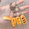 Simulation Food Keychain Bread Pendant Y2k Personalized Resin Keychain Couple Family Keychain Pendant