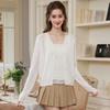 Women's French Style Soft V-Neck Knit Cardigan
