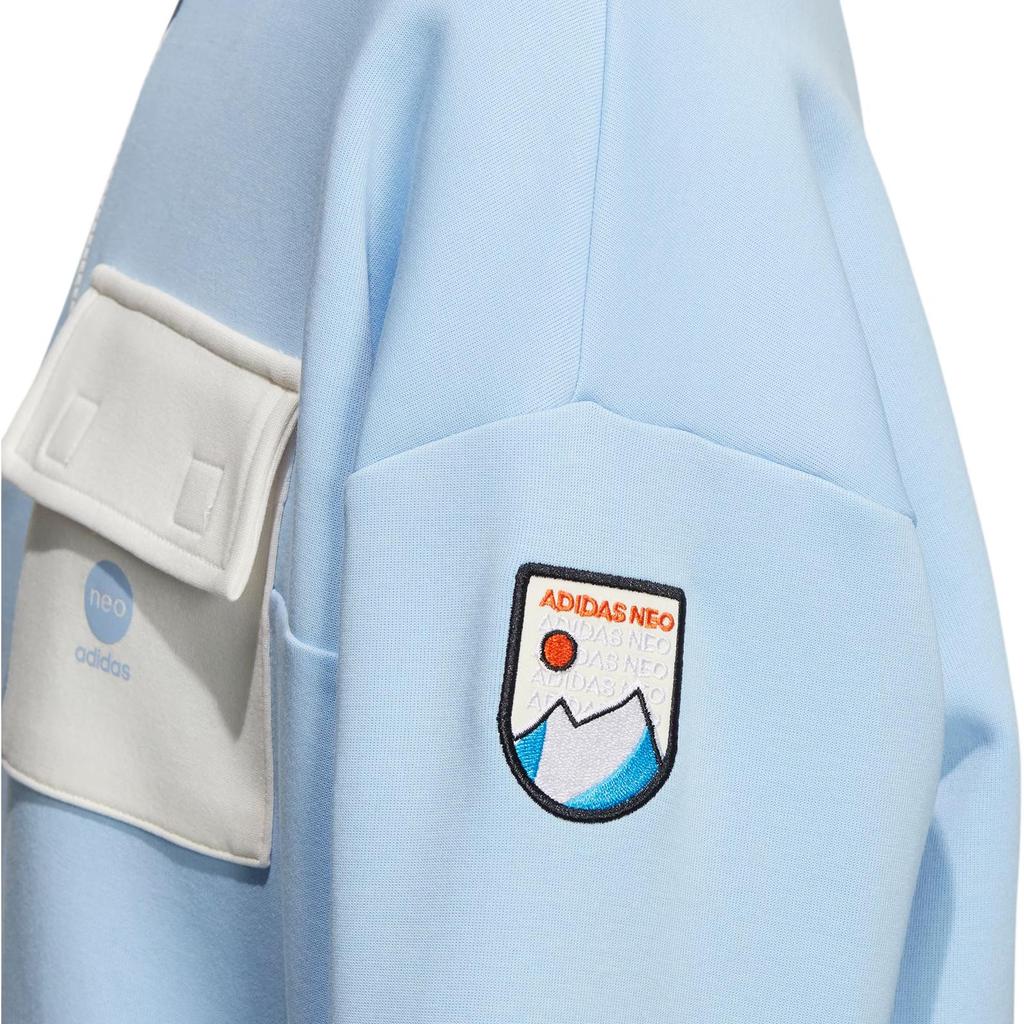 Adidas Neo Thickened Sports Hoodie Women Tops Blue HE4492